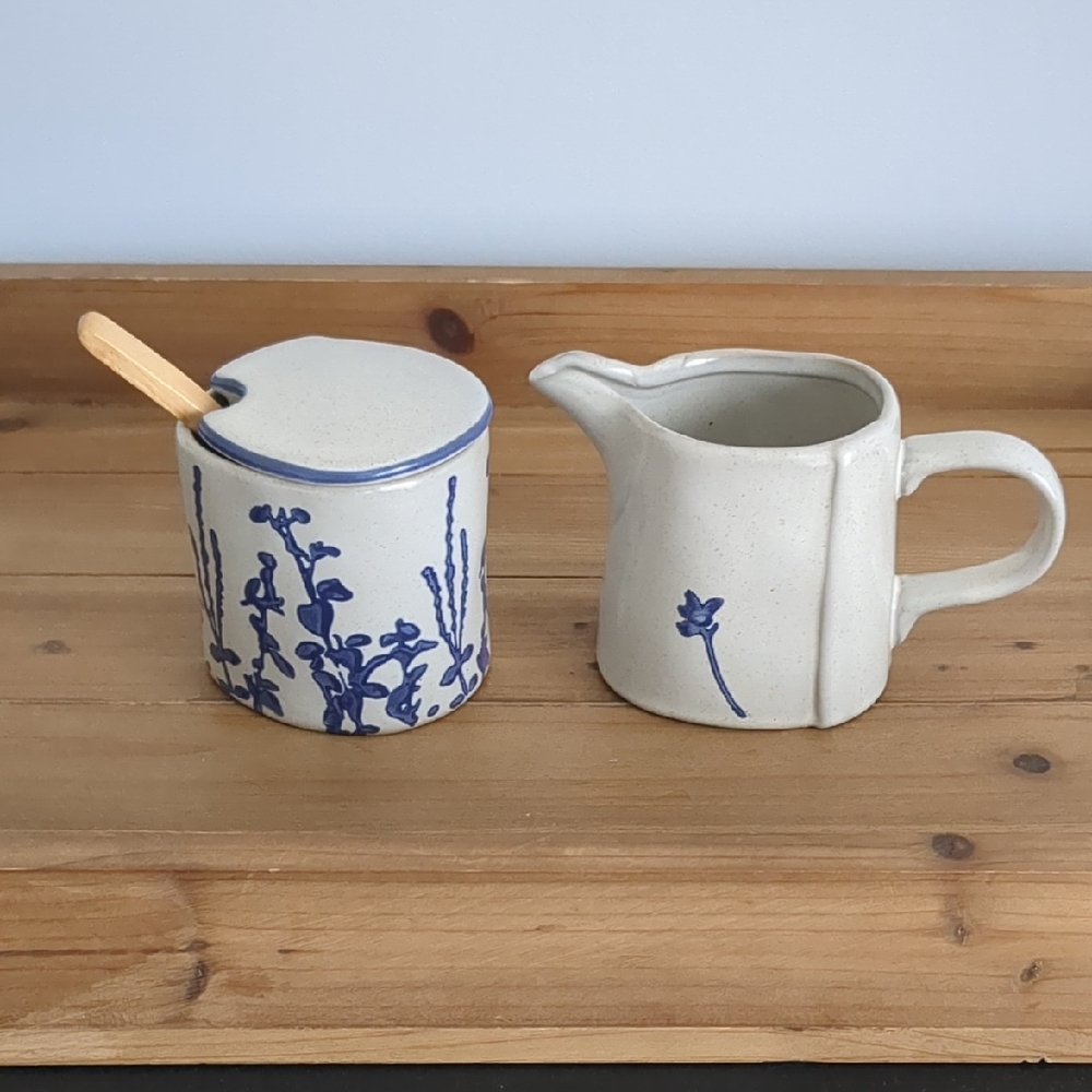 NWOT Cream & Sugar Set - The English Garden